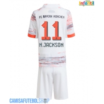 Camisa de time de futebol Bayern Munich Nicolas Jackson #11 Replicas 2º Equipamento Infantil 2025-26 Manga Curta (+ Calças curtas)